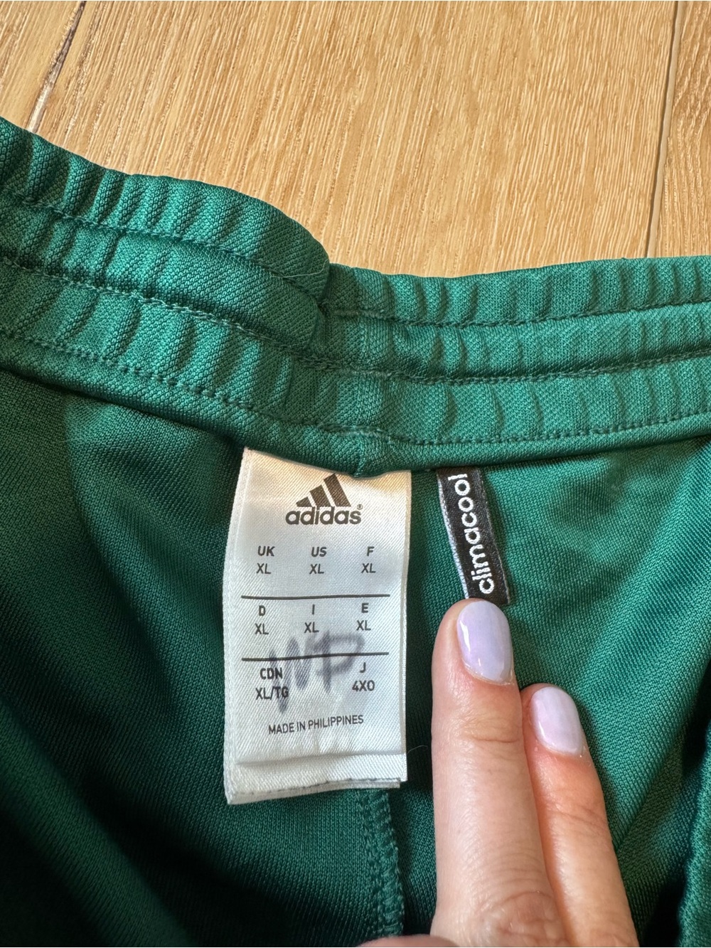 MENS ADIDAS PANTS SIZE XL GREEN GOLD WHITE CLIMACOOL - Picture 6 of 9